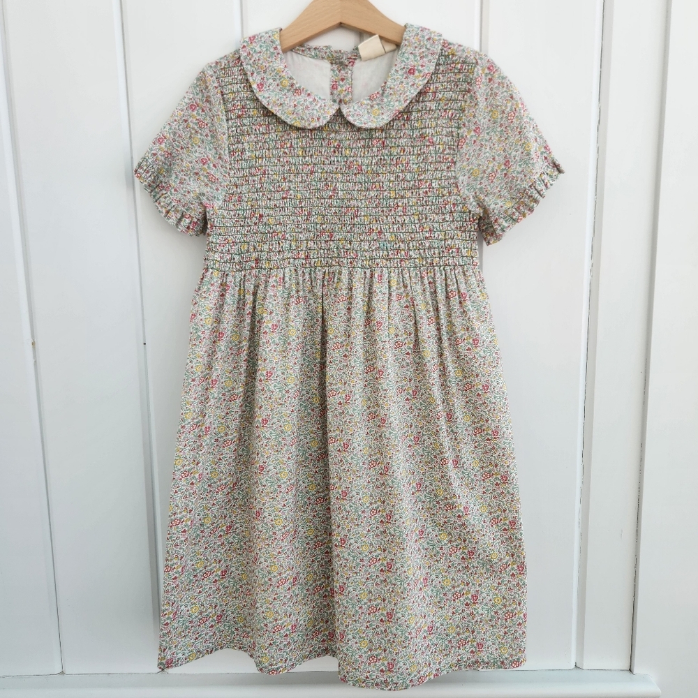 Beet World Smocked Floral Dress 7/8